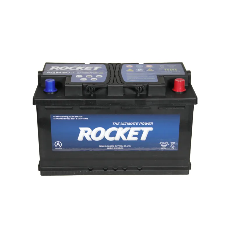 Batería Rocket AGM 80Ah 800 CCA Start Stop Terminal Estándar