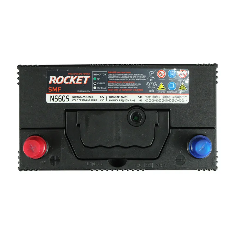 Batería Rocket SMF 45Ah 430 CCA Positivo Izquierdo Terminal Estándar