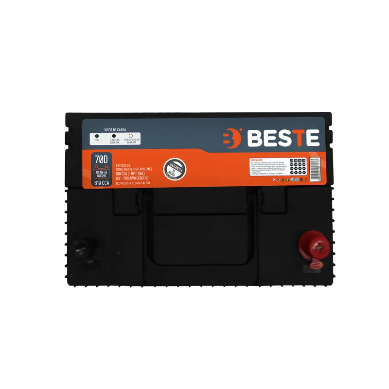 Batería Beste 70Ah 610CCA Positivo Derecho | RSG Industrial