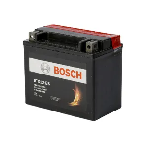 Batería Bosch AGM BTX12 10Ah Positivo Izquierdo Terminal Cubo