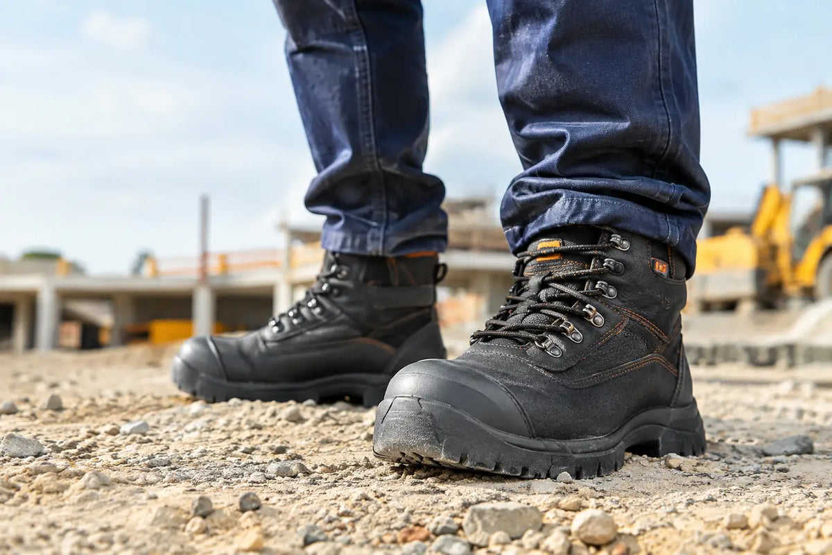 Botines de seguridad punta acero para faena