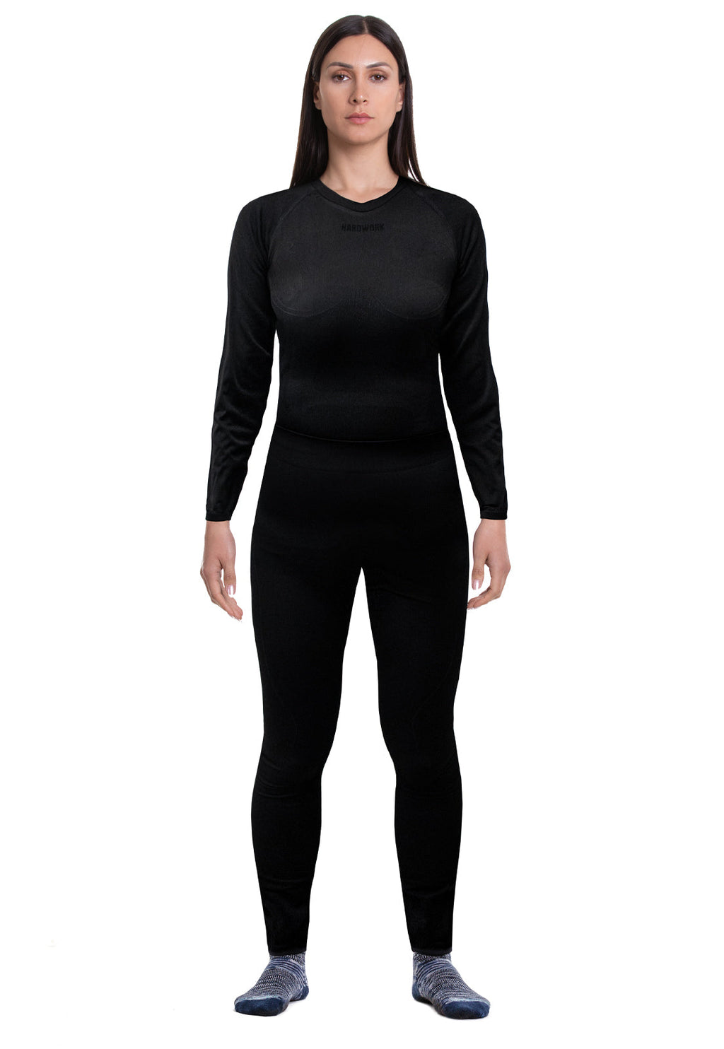 Conjunto Interior Hardwork Patagonia Spandex Mujer Negro – Vista 4