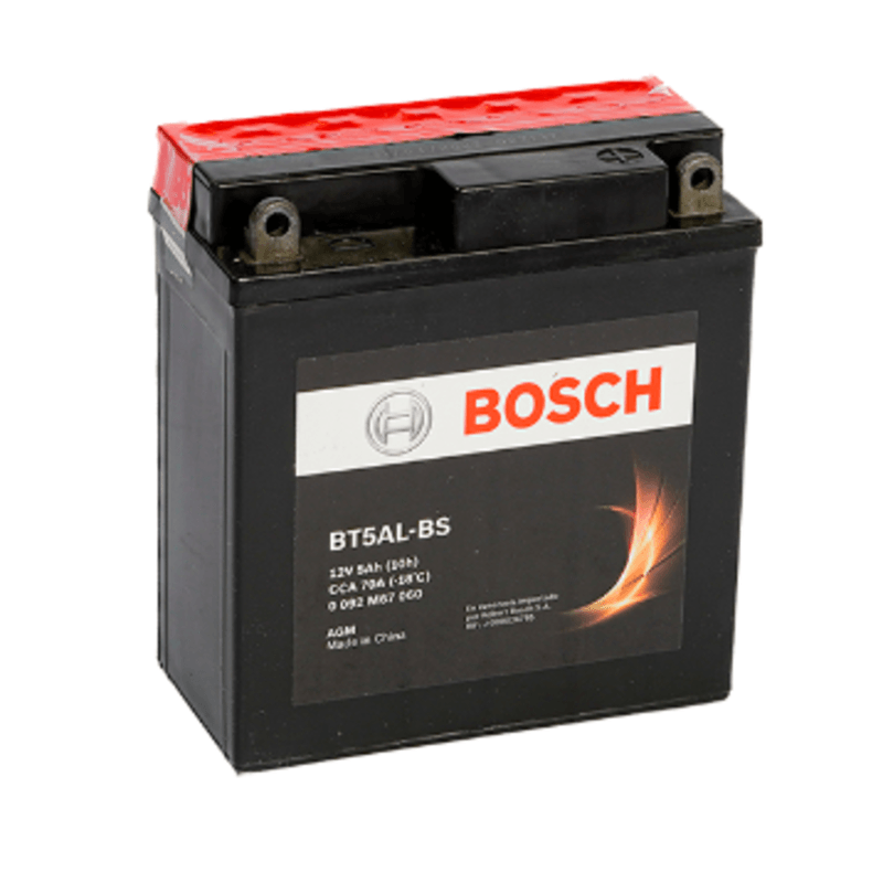 Bateria Bosch AGM BTX7L 6Ah Positivo Derecho Terminal Cubo