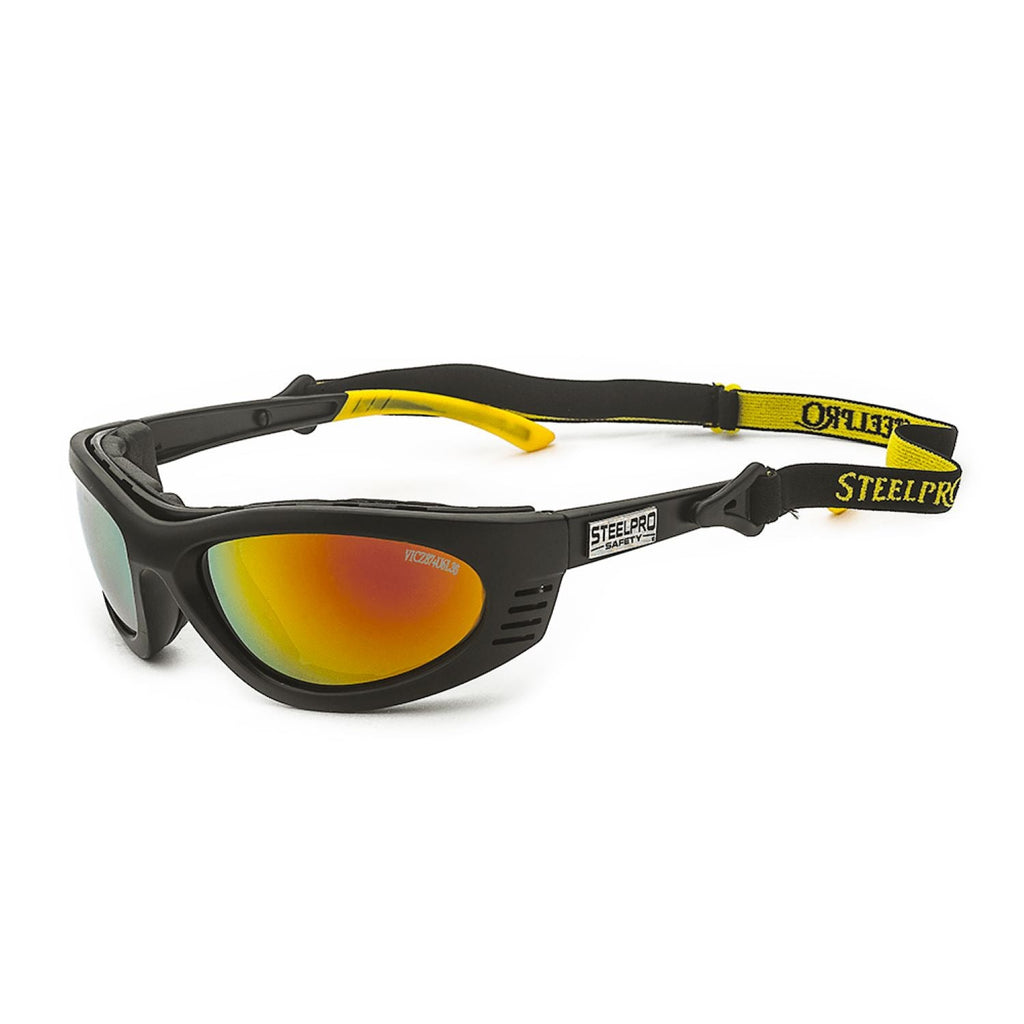 Lente de Seguridad Turbine Gt Gris / Marco Negro Revo Rojo SteelPro – Vista 2