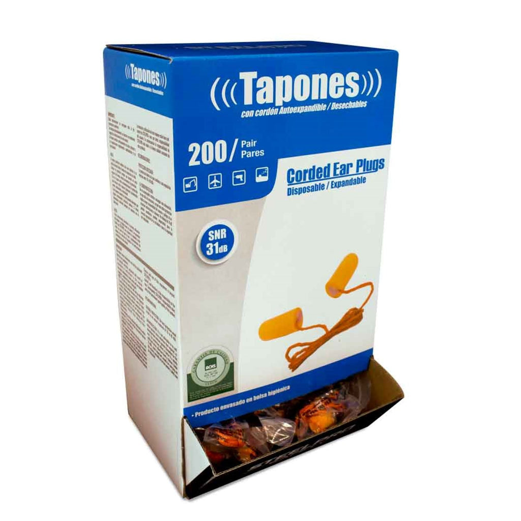 Protector de Oidos Tapon Autoexpandible Desechable con Cordón SteelPro – Vista 2
