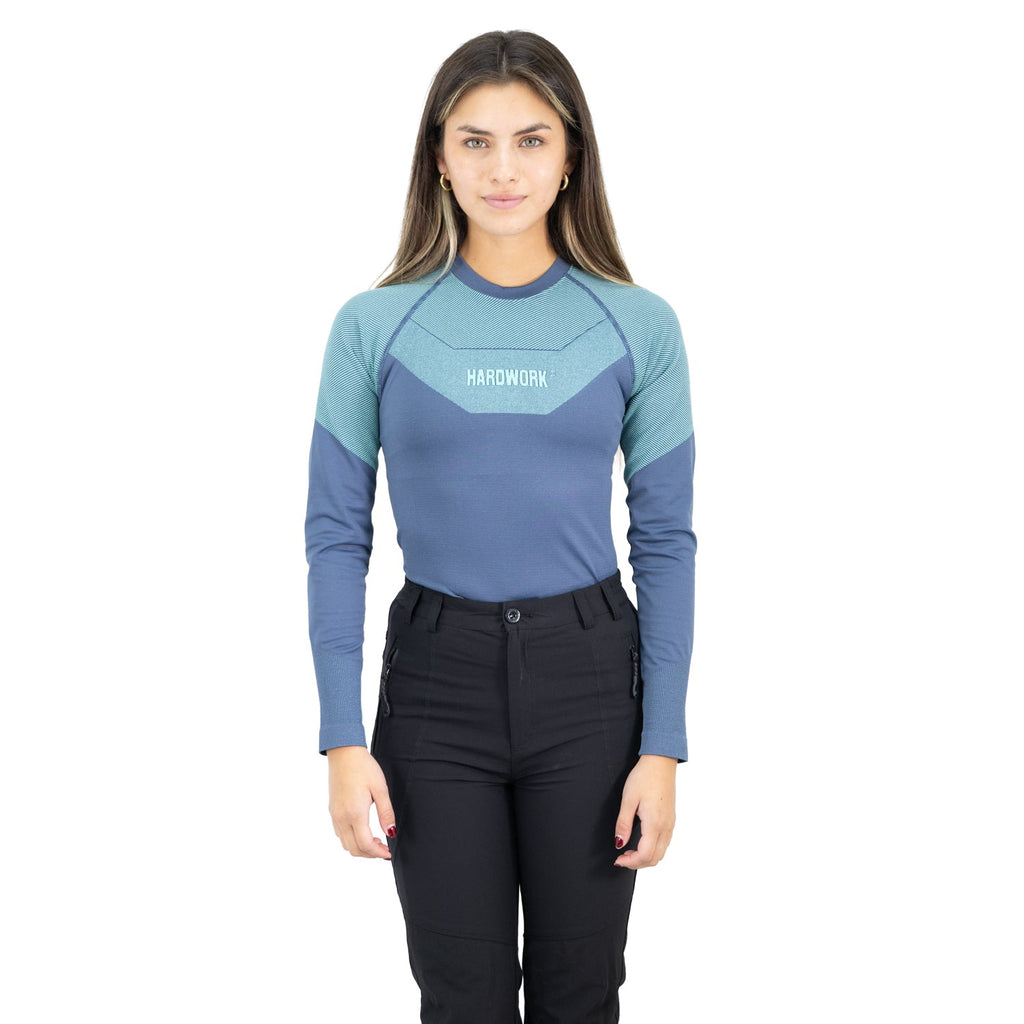 Camiseta Primera Capa Hardwork Ecopper Mujer Blue – Vista 2