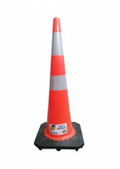 CONO SEÑALIZACION 36'' C/DOBLE CINTA ANTI VIENTO