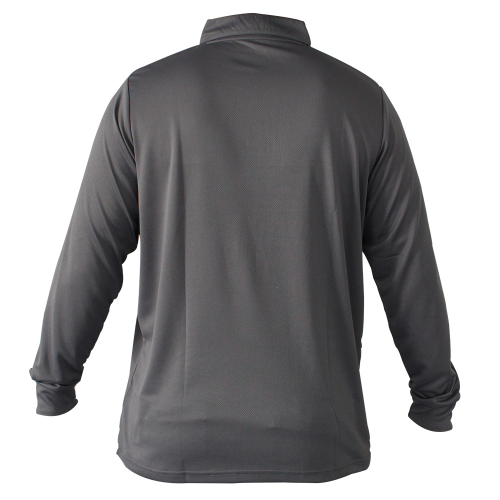 POLERA COOLDRY QUEBEC MANGA LARGA GRIS