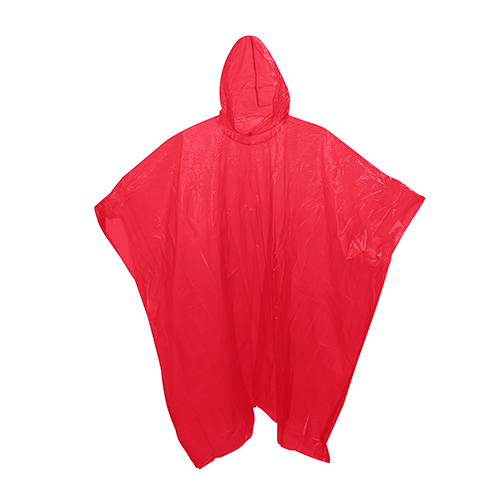 PONCHO DE EMERGENCIA BIODEGRADABLE ALASKA ROJO