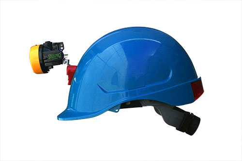 CASCO MTA ABS / PORTALAMPARA AZUL
