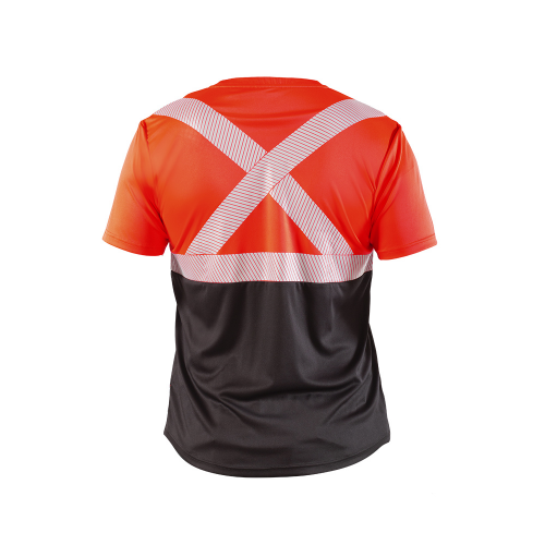 POLERA REFLECTIVA HW ROJO FLUOR MANGA CORTA