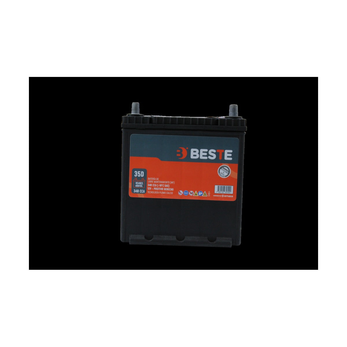 Batería Beste MF 35Ah 340 CCA SKU 3940B19LBES