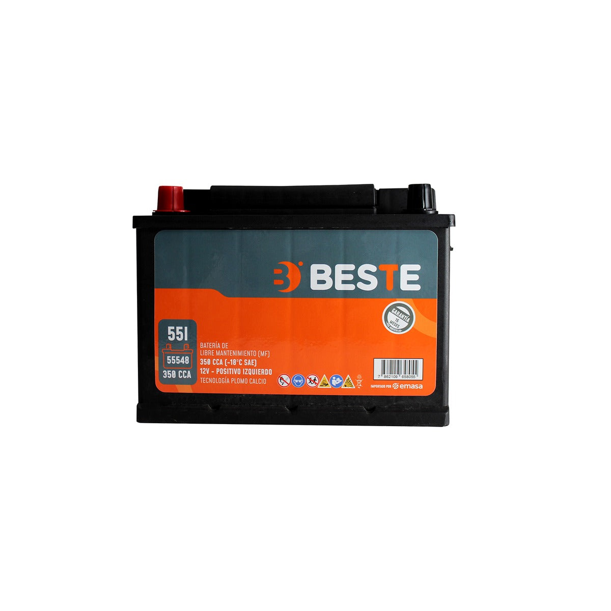 Batería Beste MF 55Ah 350 CCA SKU 3955548BES