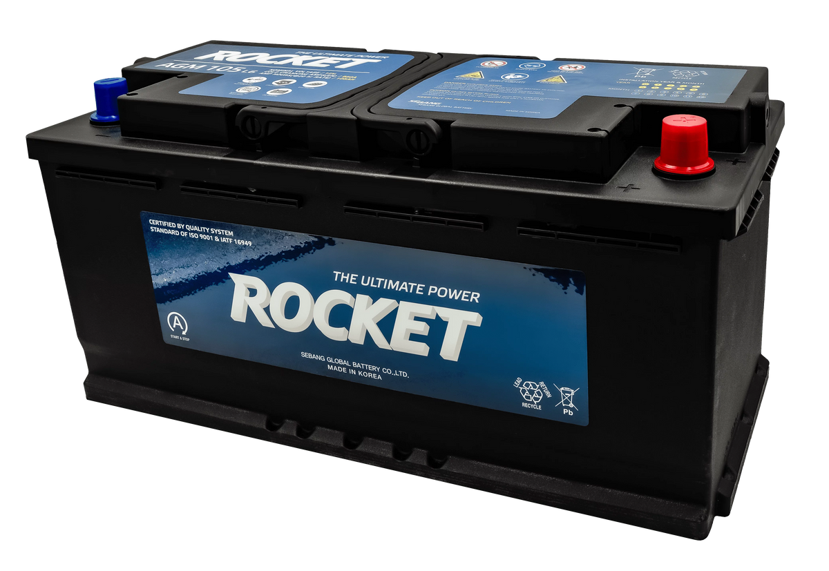 Batería Rocket AGM 105Ah 950 CCA Start Stop 39AGM105L6RK — SKU 39AGM105L6RK