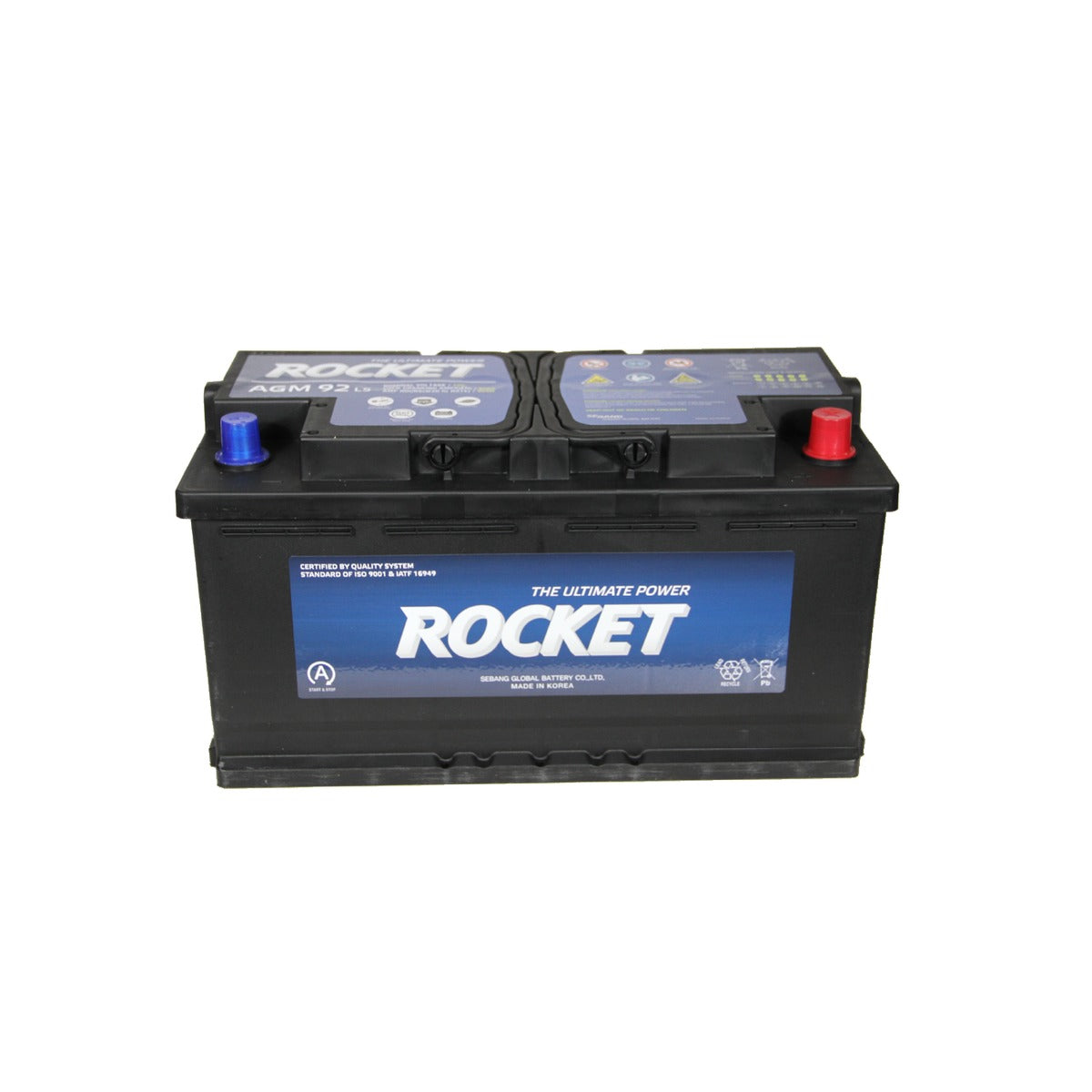 Batería Rocket AGM 92Ah 850 CCA Start Stop SKU 39AGM92L5RK
