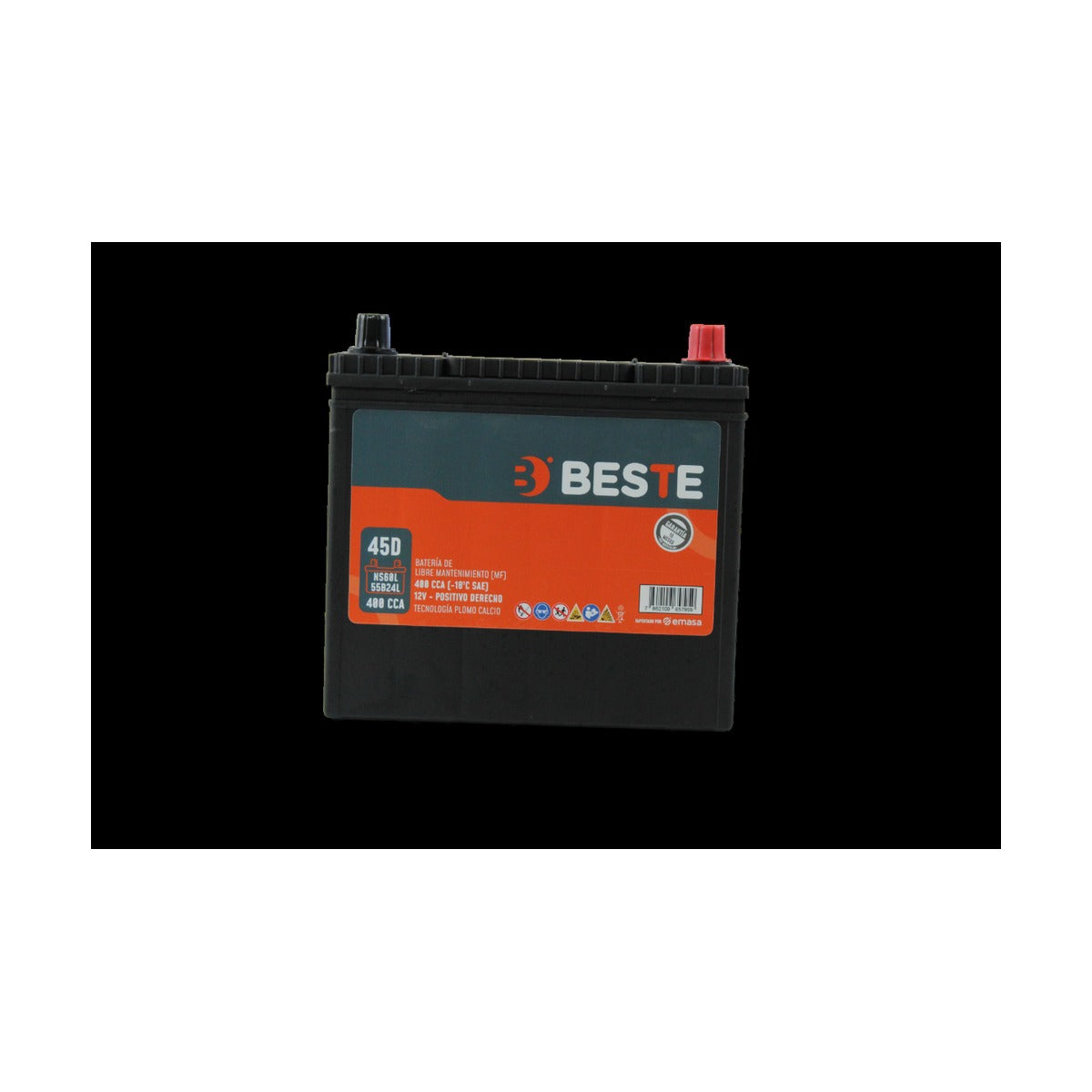 Batería Beste MF 45Ah 400 CCA SKU 39NS60LBES