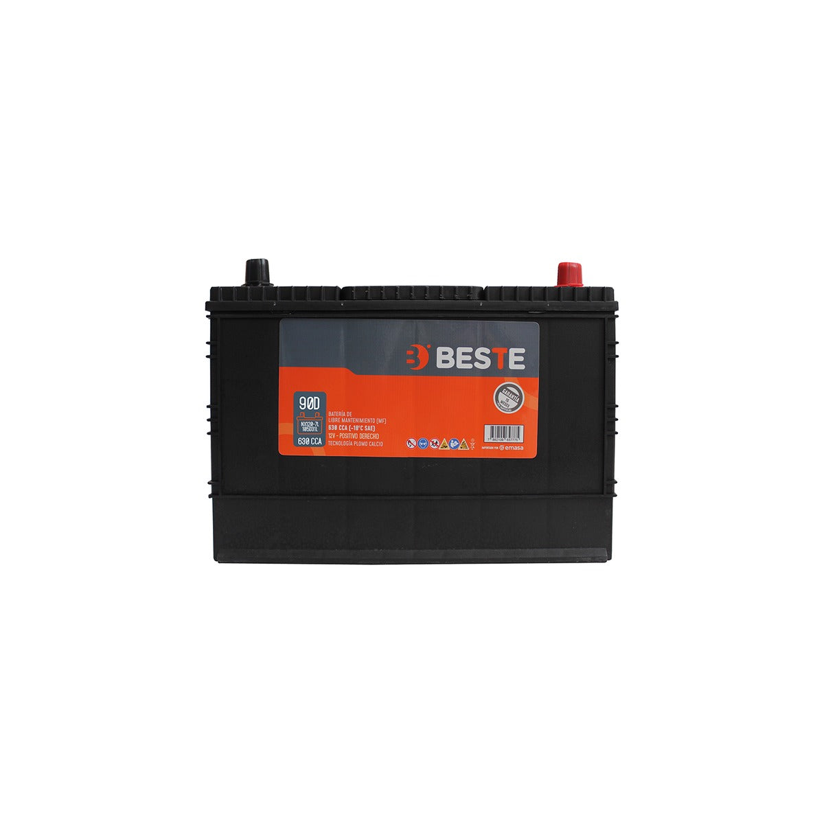 Batería Beste MF 90Ah 630 CCA SKU 39NX1207LBES