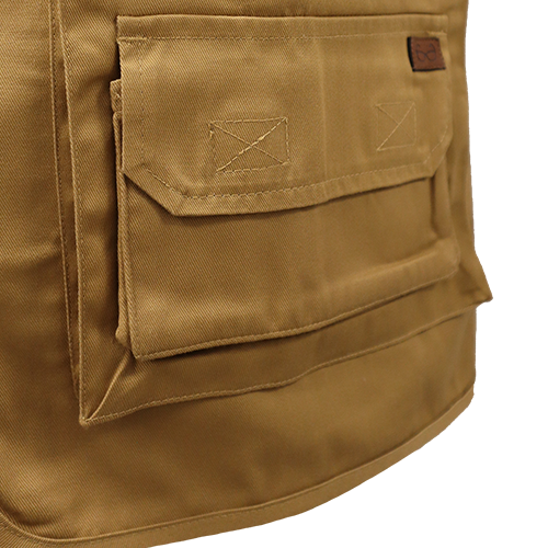 CHALECO GEOLOGO GABARDINA QUEBEC CAMEL