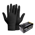 GUANTE RAVEN NITRILO TEXTURIZADO NEGRO 8.0 GR (CAJA 100 UNIDADES )