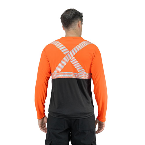 POLERA REFLECTIVA HW NARANJO FLUOR MANGA LARGA