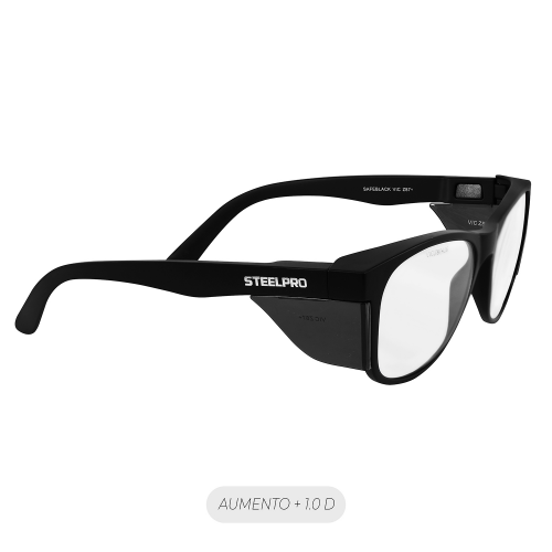 LENTE DE SEGURIDAD SAFEBLACK CLARO FULL READER +1.0D STEELPRO