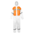BUZO DE PROTECCION STEELPRO 7722 TALLA M  BICOLOR BLANCO/NARANJO  CON ISP