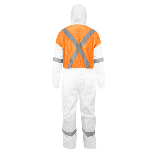 BUZO DE PROTECCION STEELPRO 7722 TALLA M  BICOLOR BLANCO/NARANJO  CON ISP