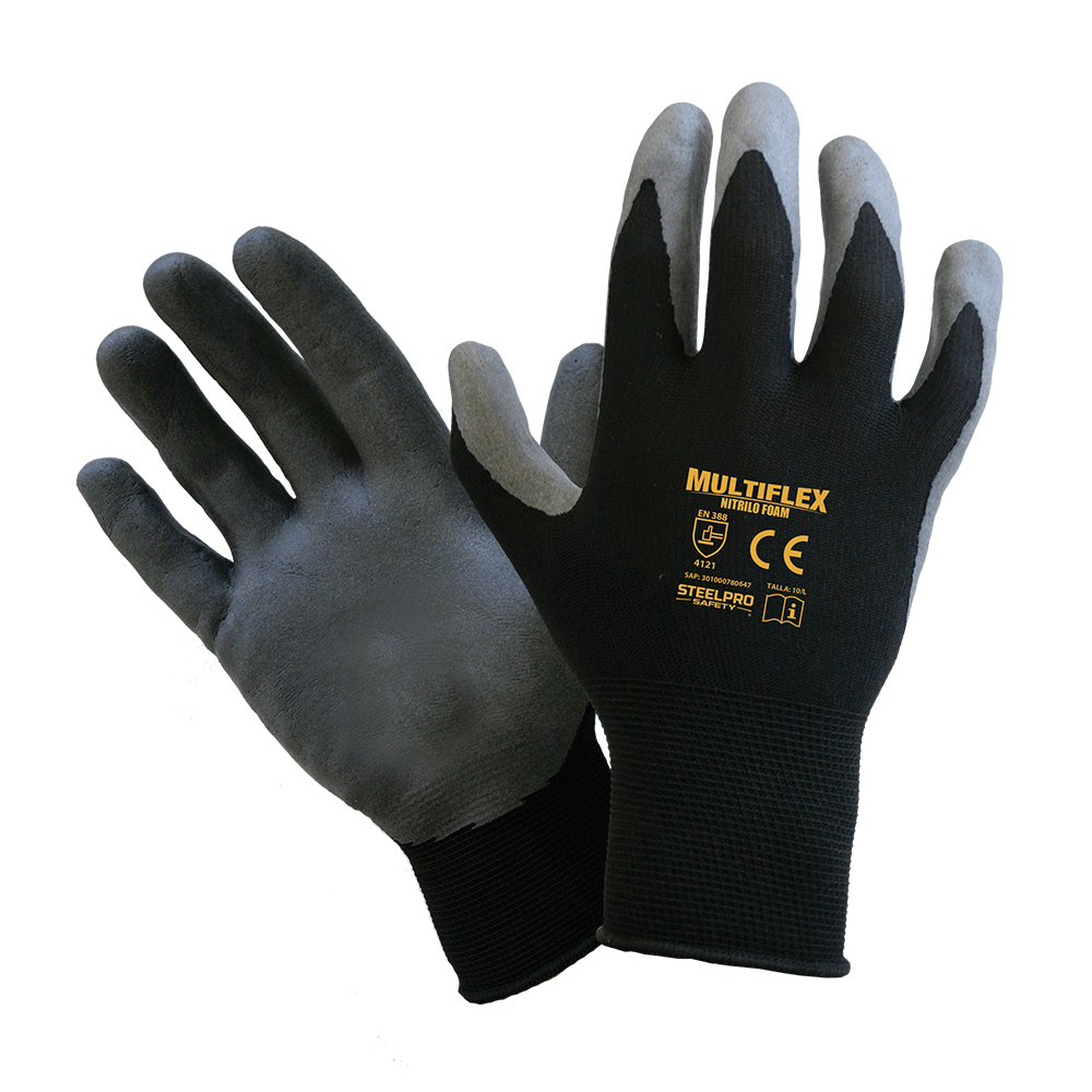 Guante Multiflex Poliéster Nitrilo Foam SteelPro – Vista 2