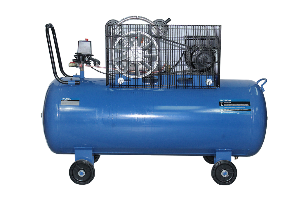 Compresor Hyundai 3HP 200L 115 PSI Monofásico por Correa 82HYXY200