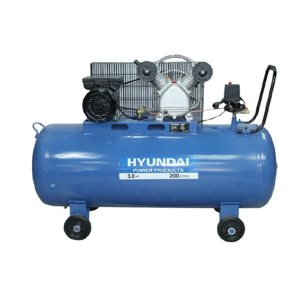 Compresor Hyundai 3 HP 200 L por correa 82HYXY200