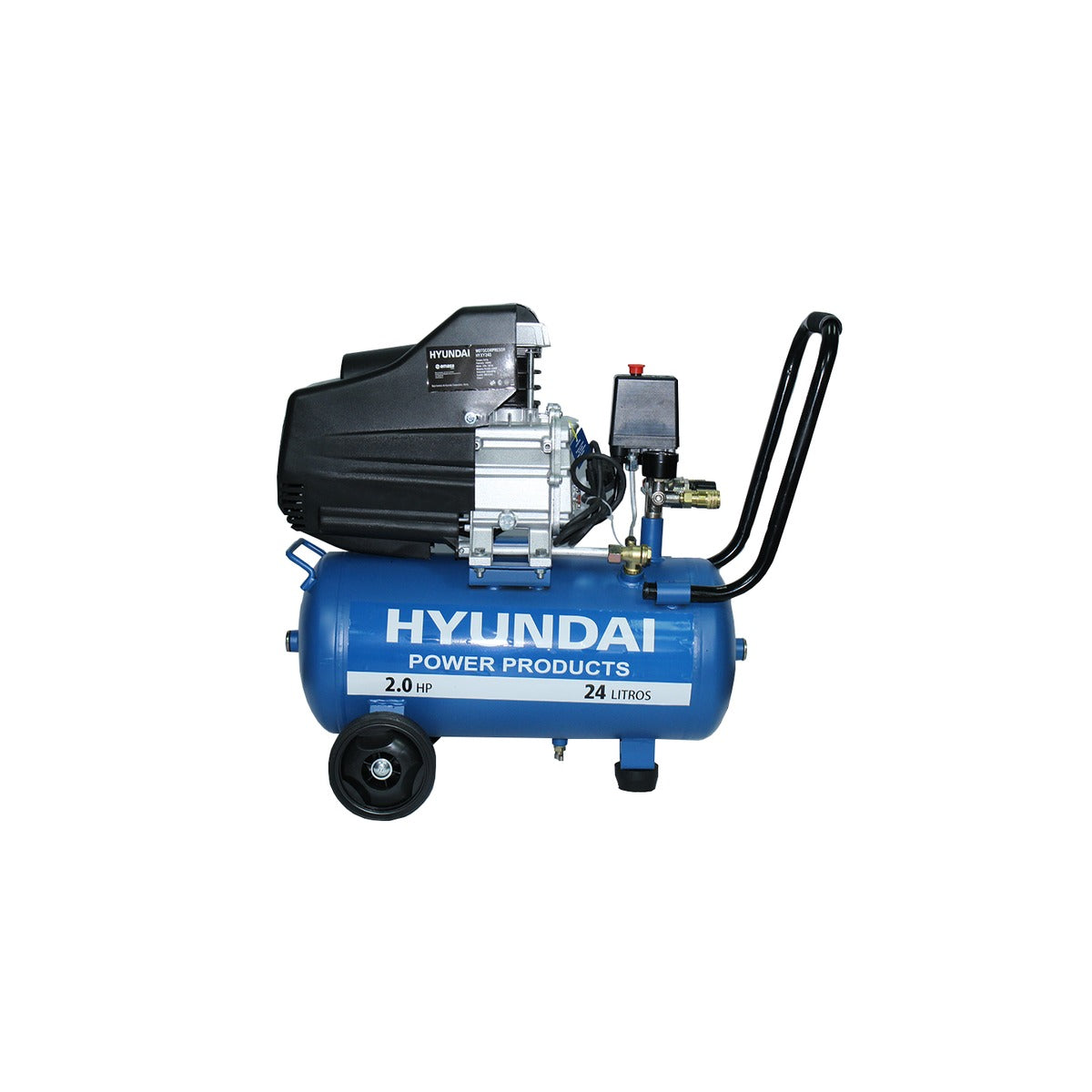Compresor Hyundai 2HP 24L 115 PSI SKU 82HYXY24D