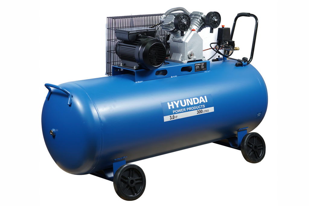 Compresor Hyundai 3HP 300L 115 PSI Monofásico por Correa 82HYXY300C
