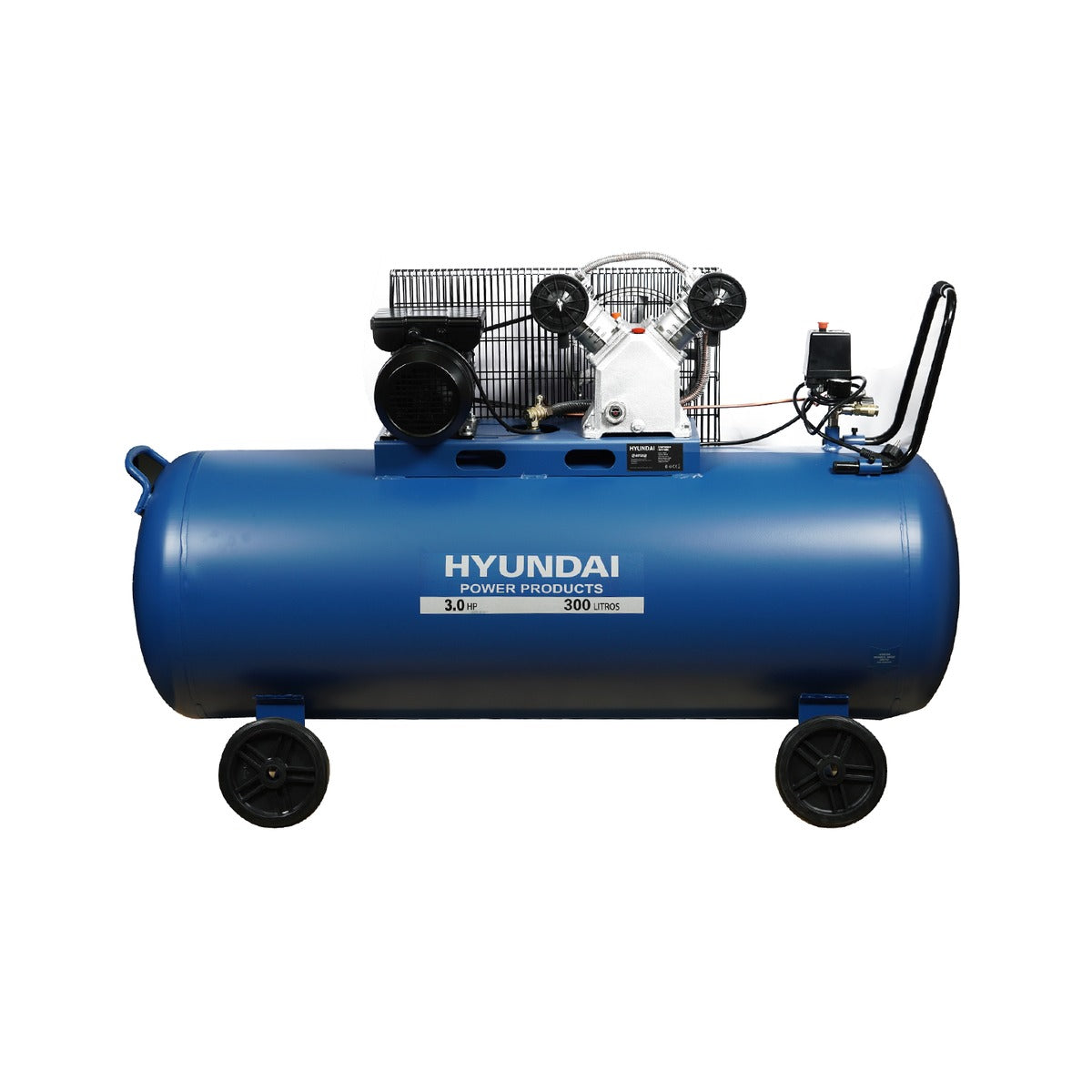Compresor Hyundai 3HP 300L 115 PSI por Correa SKU 82HYXY300C