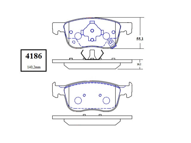 Juego pastillas de freno FRITEC para Chevrolet SAIL 1500 L2B15 DOHC BENCINA 16 VALV 4 CIL | FR1942M