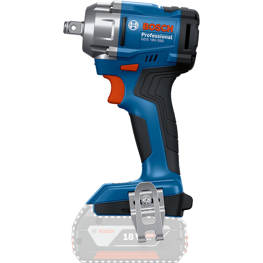 Llave de impacto inalámbrica Bosch GDS 18V-350 sin batería ni cargador — vista 2
