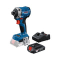 Atornillador de impacto Bosch GDR 18V-215 con 2 baterías de 2 Ah y cargador — vista 1