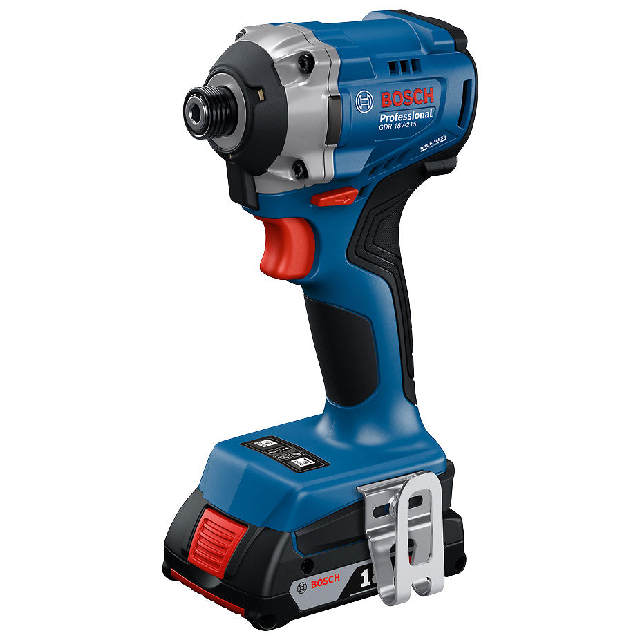 Atornillador de impacto Bosch GDR 18V-215 con 2 baterías de 2 Ah y cargador — vista 2