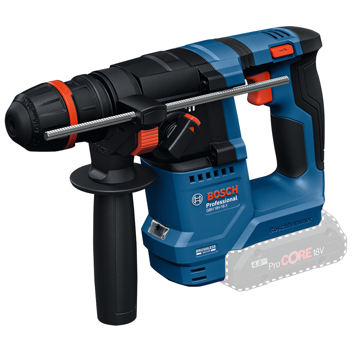 Rotomartillo inalámbrico Bosch GBH 18V-18X sin batería ni cargador — vista 1