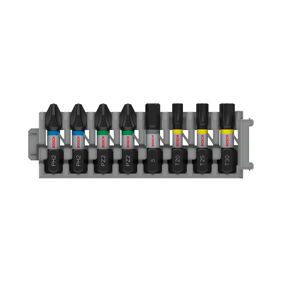 PRO Impact Mixed Pack, PH2(x2); PZ2(x2); H5; T20; T25; T30, 25 mm, 8 pcs Bosch