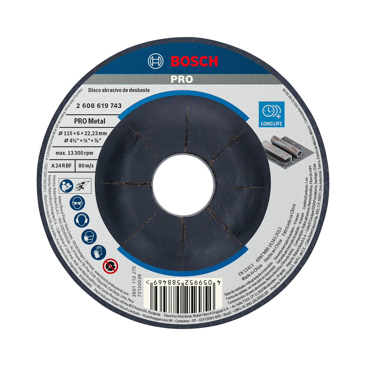 Disco de Desbaste Standard for Metal 115x6,0mm Bosch