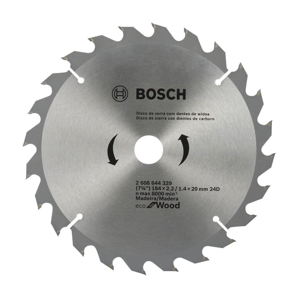 Disco Sierra Circular 71/4" 24D Bosch - Ecoline