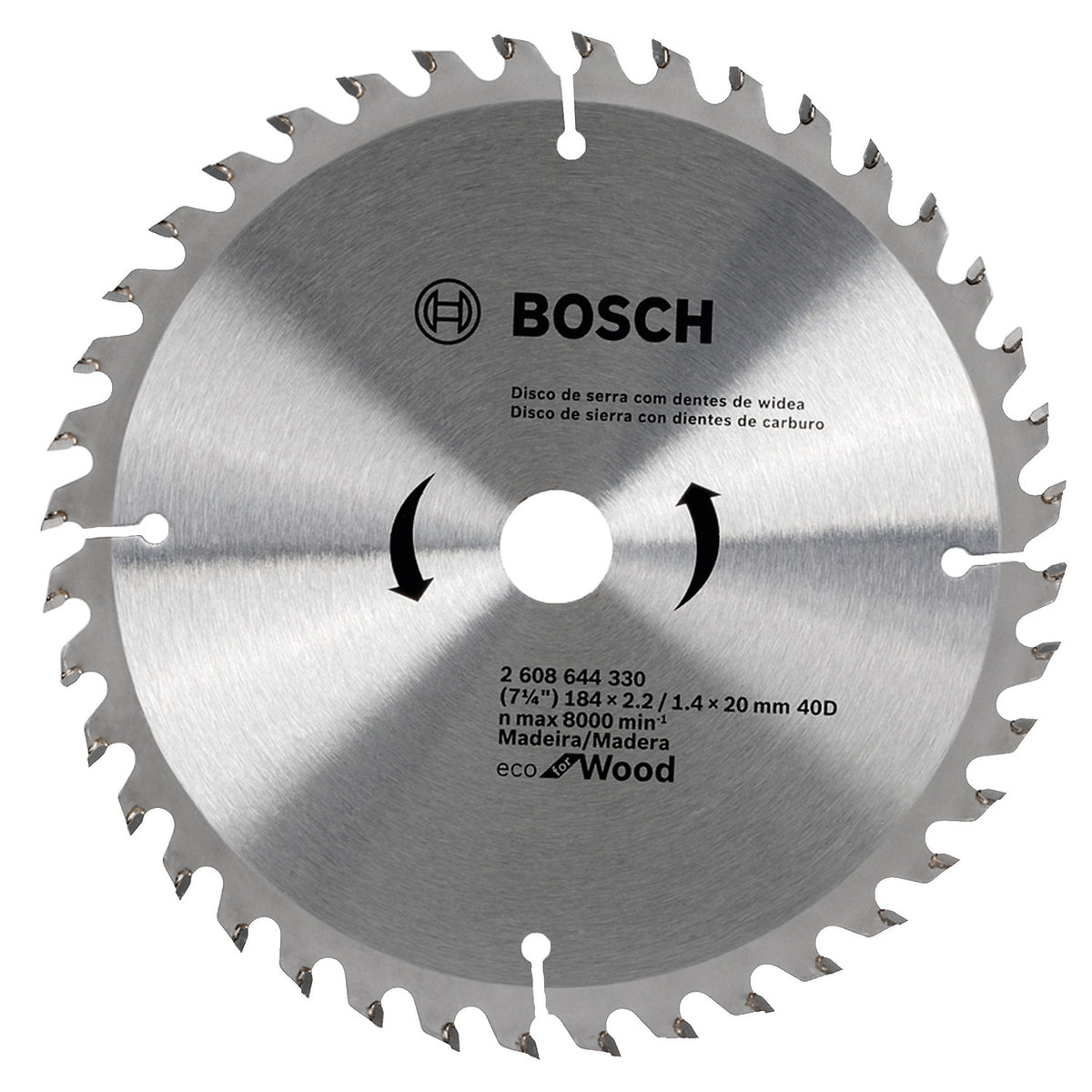 Disco Sierra Circular 71/4" 40D Bosch - Ecoline