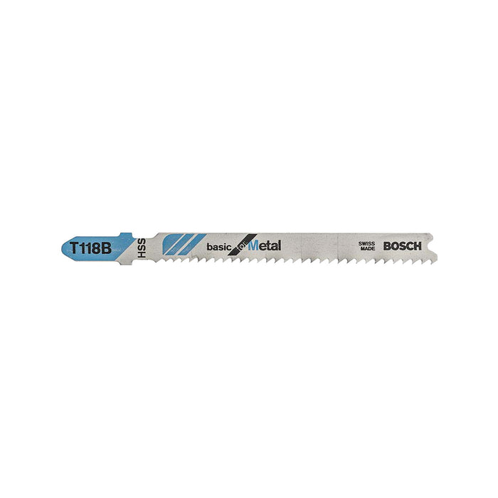 Hoja de Calar Bosch - T118B - Basic for Metal (Cortes Rectos Placas Metalicas - Max 6mm) - x5u