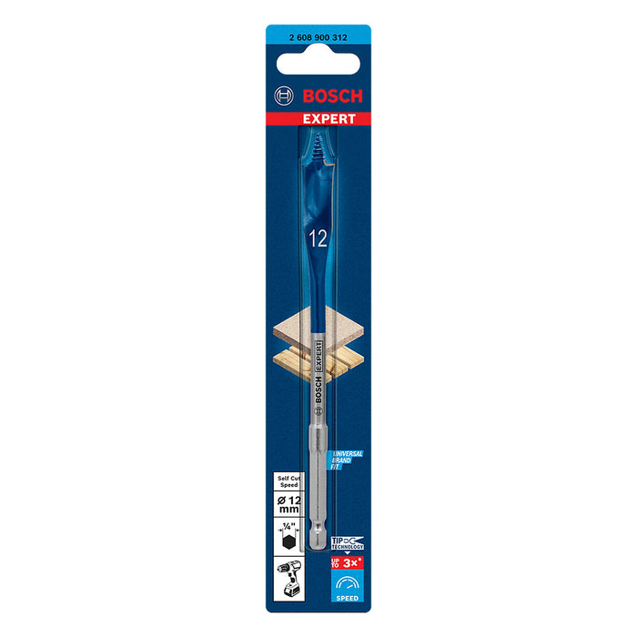 Broca Paleta para Madera Bosch - EXPERT - Self Cut Speed - 12mm x 152mm