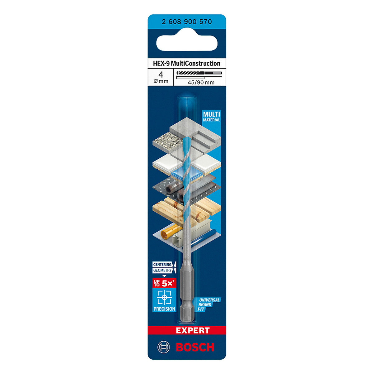 Broca EXPERT HEX-9 Multiconstruction Bosch - 4 x 90mm