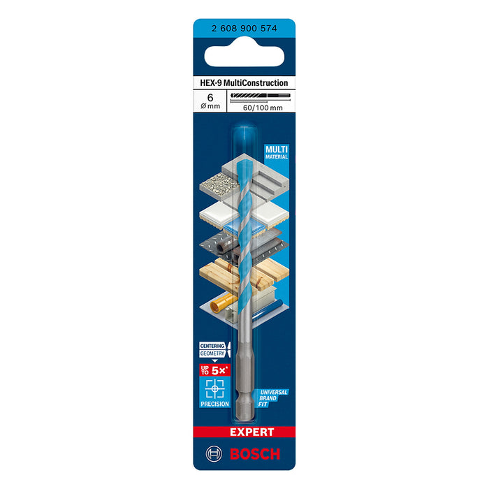 Broca EXPERT HEX-9 Multiconstruction Bosch - 6 x 100mm