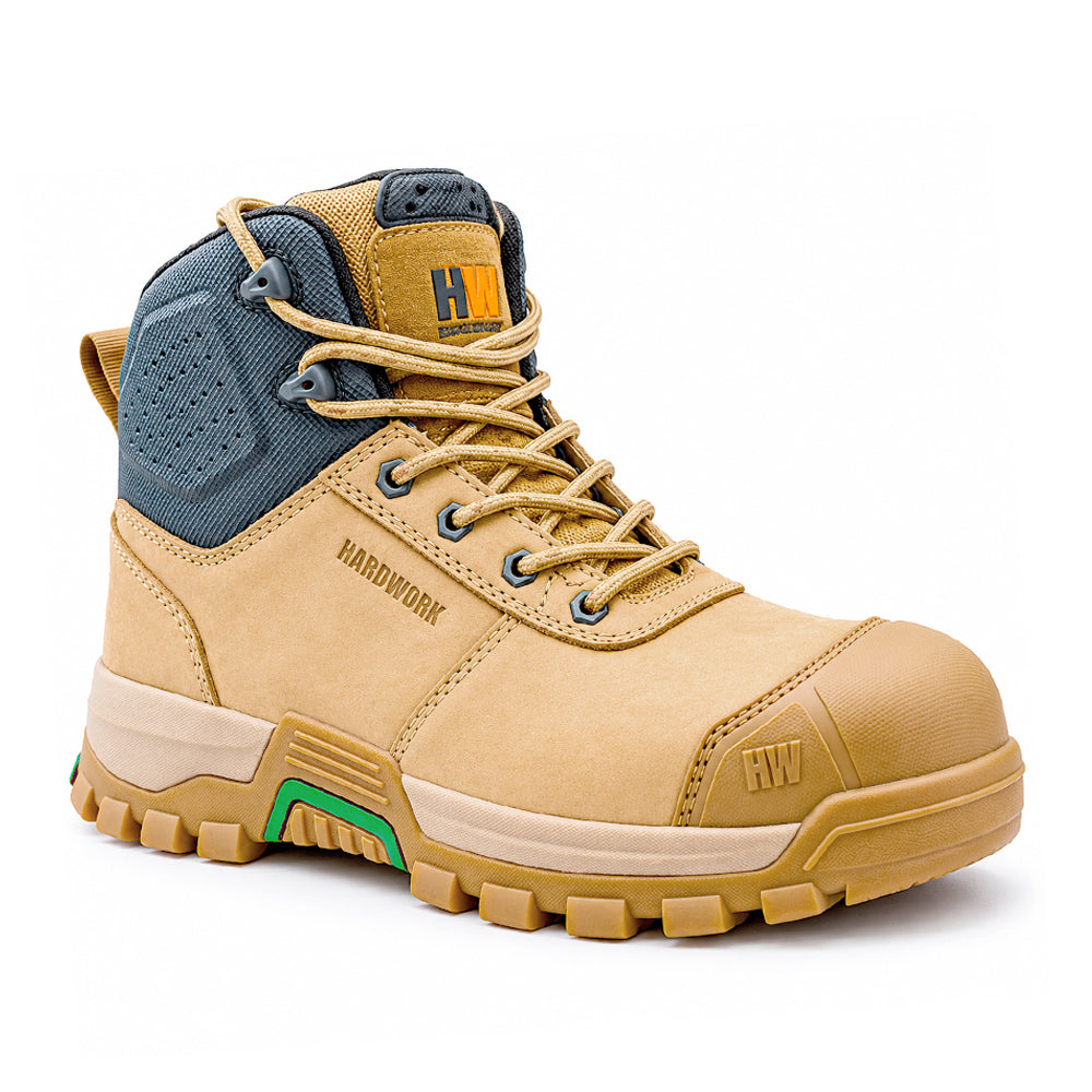 Bota de Seguridad HW Melbourne Camel con Cierre Lateral