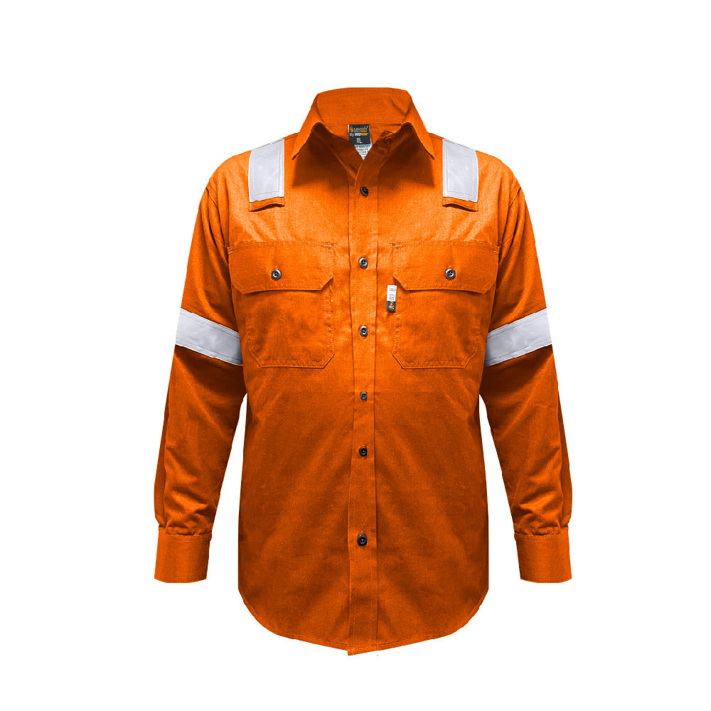 Camisa Ignífuga NFPA Naranjo Hardwork Tarasafe – Vista 2