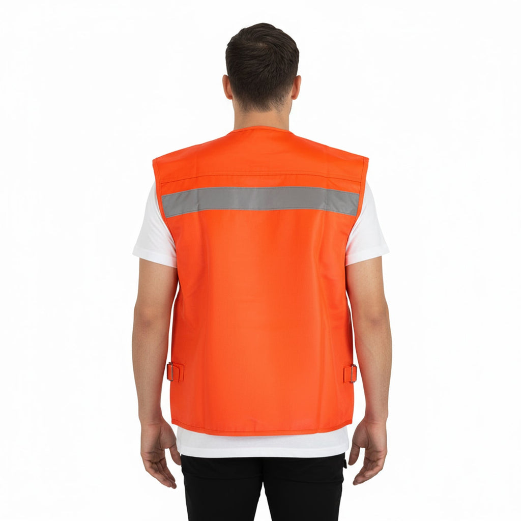 Chaleco Geólogo Gabardina con Cinta Naranjo Alaska – Vista 4