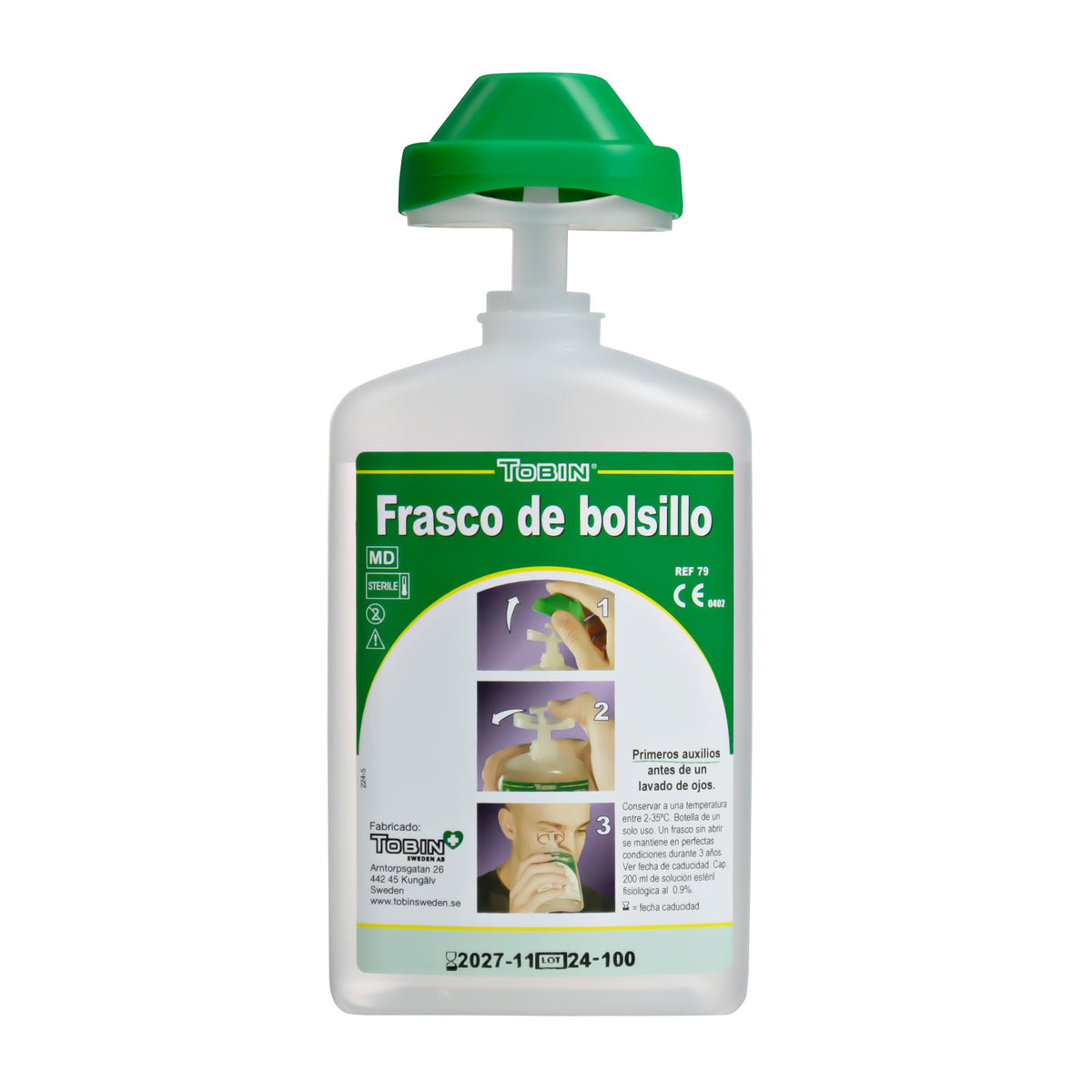 Botella Lavaojos Tobin 200 ml SteelPro – Vista 4